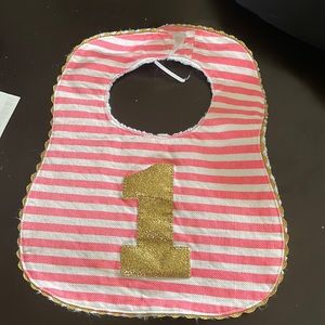Mud pie bib one year old